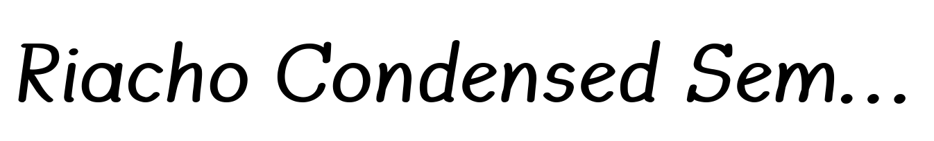 Riacho Condensed Semibold Italic